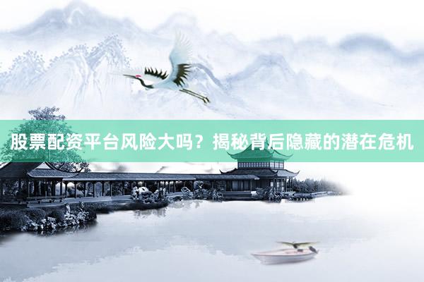 股票配资平台风险大吗？揭秘背后隐藏的潜在危机